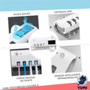 Suporte Porta Escova Dentes Dipenser Pasta Esterelizador Uv Cor Branco Yumi