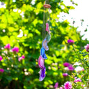 01 Mensageiro Sino Dos Ventos Ágata Com 7 Pedras Coloridas Colorido