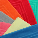 Kit 6 Tapete Toalha Piso Hotel Pousada Banheiro 50x80 Cor Azul-claro