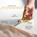 Tesoura De Costura Profissional Alfaiate 26cm Dourada Ideal Para Tecidos, Artesanato, Patchwork, Corte Preciso E Durável, Indicada Para Alfaiataria, Ateliês E Trabalhos De Costura Em Gera
