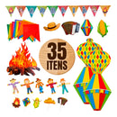 Kit Decoração Luxo Festa Junina São João Arraial Quermesse