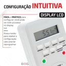 Timer Temporizador De Tomada Digital Programável Lcd Bivolt Com 18 Programações Inteligentes Economia De Energia Automação Para Piscina Bomba Hortas Jardins