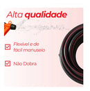 Mangueira De Jardim Trançada 30m Preta Reforçada Não Dobra
