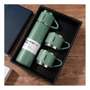 Garrafa Termica Camping Vacum 500ml Com 3 Xícara Cor Verde