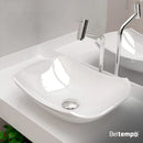 Cuba Pia de Apoio Sobrepor Abaulada 45x31 Branca Banheiro Lavabo Beltempo BT-3003