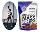Suplemento em pó ProFit Laboratórios Anabolic Mass 28500 proteínas sabor chocolate em sachê de 3kg