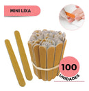 100 Lixas De Unha Mini Descartáveis Manicure Pedicure Cutícula Unha Mimo Profissional 8 Cm Cor Parda Monolo