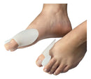Par Corretor Protetor Dedão Joanete Silicone Halux Pés Cor Branco Tamanho 7CM