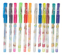 Kit 12 Canetas Gel Coloridas Perfumadas Glitter Neon Pastel