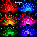 Mini Globo Giratório Jogo De Luz Efeitos Led Rgb Festa Balada Iluminação Animada Bola Maluca C/controle Remoto D'Presentes