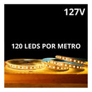 Fita Led Direta 10w E 120leds/m Rolo 10m Não Usa Fonte Luz Branco-quente 3000K