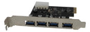 Placa Pci-e Usb Com 4 Portas Usb 3.0 5gbps F3 F-3217 50