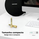 Adaptador Mini Jack 6.5mm Macho Para 3.5mm Fêmea Gold