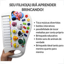 Piano Infantil Teclado Musical Para Criança Som Animais Bebê Cor Branco
