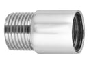 Extensão Lisa Curta 1/2 Alongador Metal Cromado Prolongador Prateado