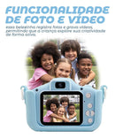 Câmera Infantil Digital Filmadora Infantil Máquina Fotográfica Infantil Fotografa E Filma Tira Foto De Verdade Azul Tippi