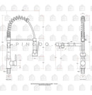 Kit cuba para cozinha pia dupla em aço inox com lixeira nukini e torneira gourmet munim prata Pingoo.casa