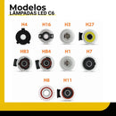 Kit Super Led C6 H1 H3 H4 H7 H8 H11 6000k 36w 48 H27 Prateado