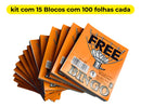 Cartela De Bingo Kit 15 Blocos Papel Jornal 1500 Folhas