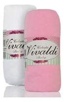 Lençol berço americano com elastico kit 2 100% algodão cor rosa e branco desenho do tecido liso