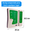 Testador De Cabos De Rede Lan Rj45 Rj11 Com Led Removível