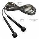 Corda de Pular Muvin Basics Tamanho Ajustável em PVC Corda de Saltos Com Velocidade Para Treino Funcional Exercícios Cross Training Academia Tamanho Máximo 3,15 Metros Cor Preto