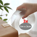 Fita dupla face reutilizável nano tape 9 metros lavável