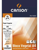 Bloco Papel Canson Vegetal Liso A4 - 90g - 50 Folhas