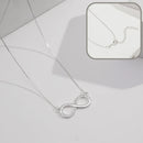 Presente colar feminino prata 925 esposa namorada noiva amor cor colar infinito