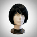 Peruca Chanel, Feminina Cosplay, Fantasia, Carn Preto