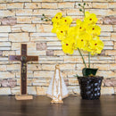 Imagem De Nossasenhora Perola Branca 15cm Com Pintura À Óleo Pérola Branca Com Centro Branco