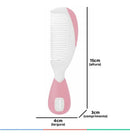 Kit Pente E Escova Natura Para Bebê +0 Meses Chicco Cor Rosa
