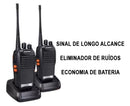 Kit 3 Radio Comunicador Walktalk 12km Segurança Profissional Cor Preto