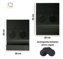 Esteira De Sofá Kit 2 Unidades Porta Controle + Porta Copos Cor Preto