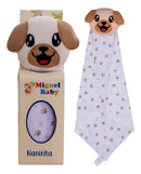 Naninha Para Bebe Bichinhos Com Porta Chu Cachorro Bege