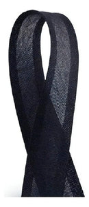 Viés Largo Liso 25mm 20 Metros Algodão Cinderela Cor 12_Preto