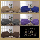 Kit Capa De Sofá Magic Elastex 2 E 3 Lugares Rapido Cor Azul