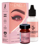 Henna Menela Preto Profissional Para Designer De Sobrancelhas 2.5g Com Fixador e Nanotecnologia
