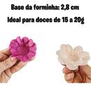 Forminhas De Doces Flor De Seda Casamento Aniversário 40 Un Cor Rosa/marsala