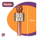 Microfone Sem Fio Bluetooth Usb Gotwire? Youtuber Reporter Festas E Eventos Karaokê Diversão Em Família Cor Rose Gold