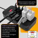 Extensão Tomada Filtro De Linha Com Fusível - Branco 127/220V