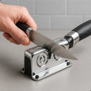 Kit 2 Afiador Amolador De Faca Tesoura Profissional Aço Inox Prateado