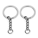 50 Argolas Italiana Para Chaveiro Corrente 25mm Prata Níquel