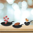 Conjunto De Frigideira 3 Pçs Antiaderente Techflon Nacional Cor Preto