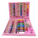 Estojo Maleta Pintura 150 Peças Infantil Canetinha Giz Lápis Fun Game