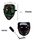 Mascara Led Neon Halloween Terror Cosplay Balada Carnaval Cor Verde