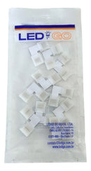 Kit 10 Conector L Emenda Rapida 10mm 4 Vias P Fita Led Rgb Tensão de operação 12V