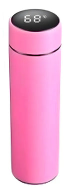 Garrafinha Garrafa Térmica Inox Squeeze Água Gelada Display Digital Cor Rosa
