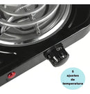 Fogão Fogareiro 2 Bocas Elétrico 2000w Fogão Cooktop Portáti Cor Preto