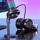 Microfone Condensador Rgb Led Alta Sensibilidade Usb Gamer Cor Preto Tomate MT1060R